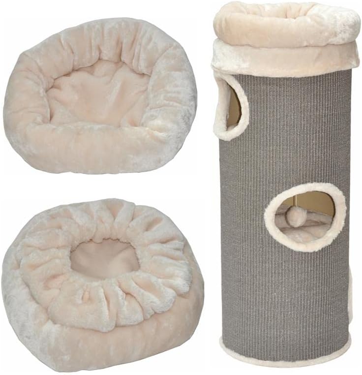 nanook Katzenbett Liegemulde Katzenliege Schlafplatz als Kratztonnen Erweiterung Zubehör beige, beig