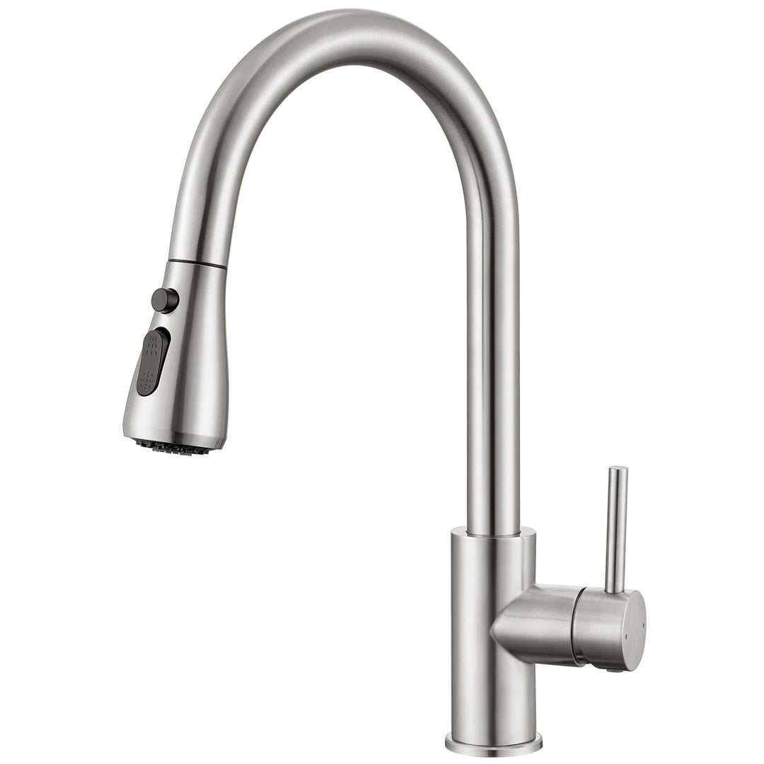 CECIPA Wasserhahn Küche mit 3 Modi, Hochdruck Küchenarmatur mit Brause Ausziehbar, Mischbatterie Küc