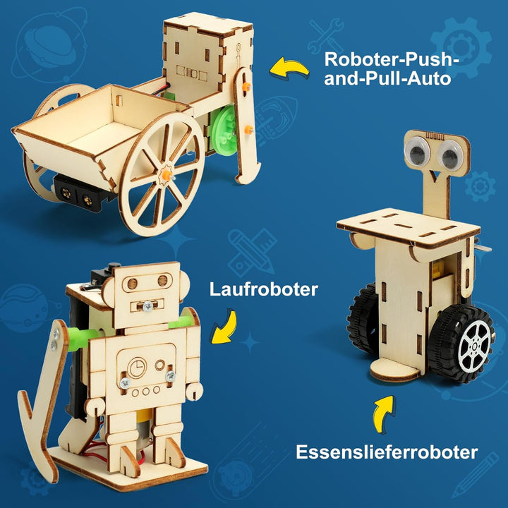 Experimente für Kinder ab 8 9 10 11 12 13 14, Roboter Elektronik Baukasten, Experimentierkasten, Ele