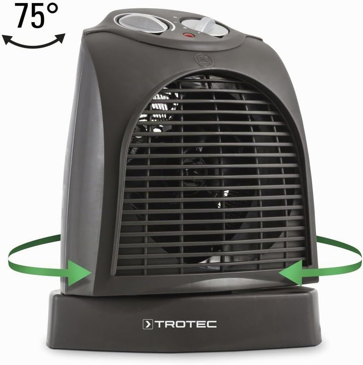 TROTEC Heizlüfter energiesparend TFH 22 E - Heizleistung 1000 W / 2000 W – elektrische Heizung, mit
