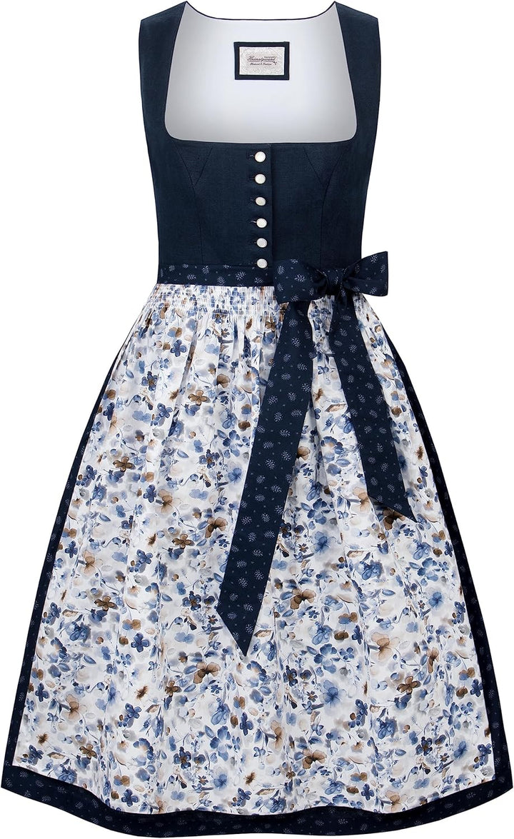 Stockerpoint Damen Dirndl Salome Kleid für besondere Anlässe 42 Nachtblau, 42 Nachtblau