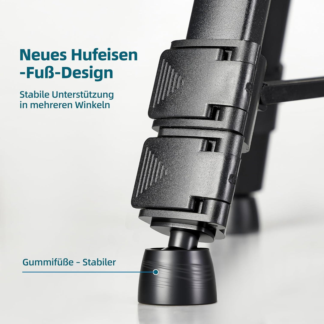 Laser-Stativ SLT01 – Höhenverstellbar 47–130 cm, Aluminium Stativ mit Kurbel-Feinhub, 360° Drehkopf,
