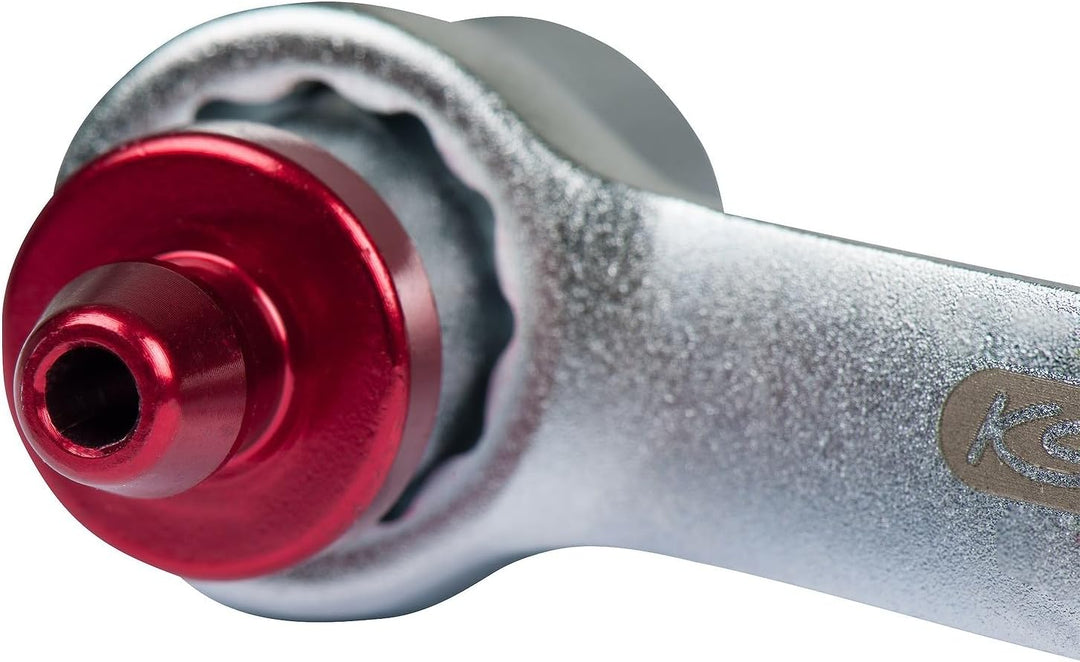 KS Tools 160.0733 Bremsen-Entlüftungsschlüssel. extra kurz. 11 mm. rot