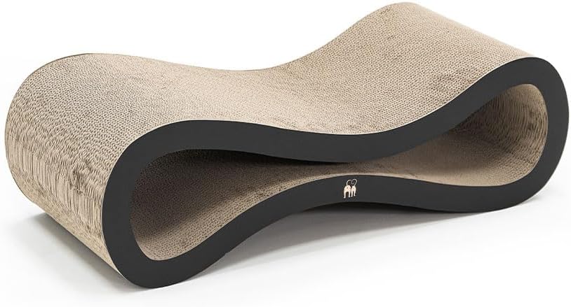 Petrebels Kratzpappe Simba 75, Katzen Kratzbrett aus sehr stabilem Karton, Kratzkarton 75 x 32 x 23