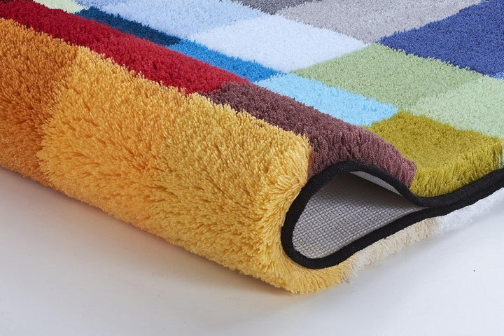 Kleine Wolke Cubetto Badteppich, Polyacryl, Mehrfarbig, 65 x 90 cm Mehrfarbig 65 x 90 cm, Mehrfarbig