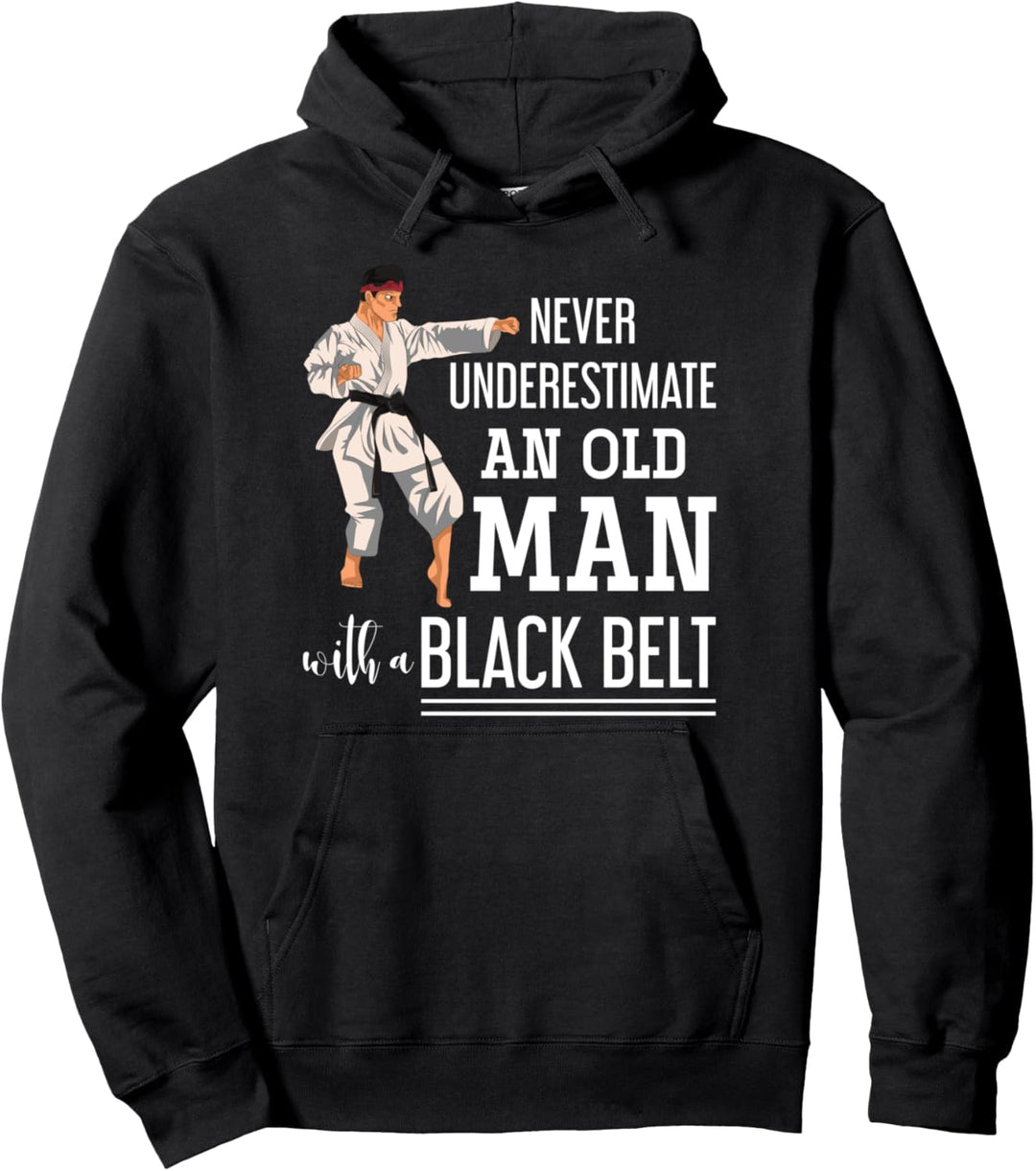 Schwarzer Gürtel Opa Rentner Ninja Ruhestand Lustiges Judo Pullover Hoodie