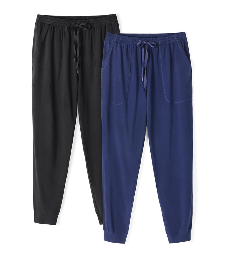 DAVID ARCHY Herren Schlafanzughose Lang &amp; Kurz mit Eingriff Baumwolle Pyjama Hose mit Taschen und Ba