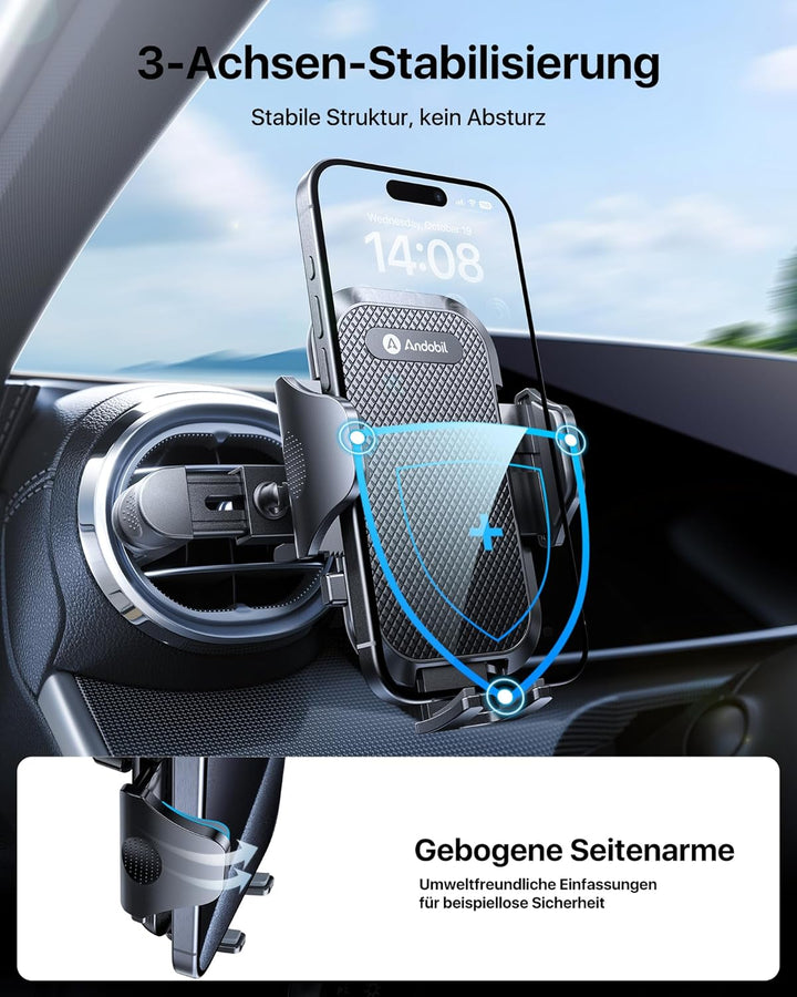 andobil Handyhalterung Auto Runde Lüftung [ 2.0 Entwurf Upgrade für Mercedes ] Handyhalterung Auto [