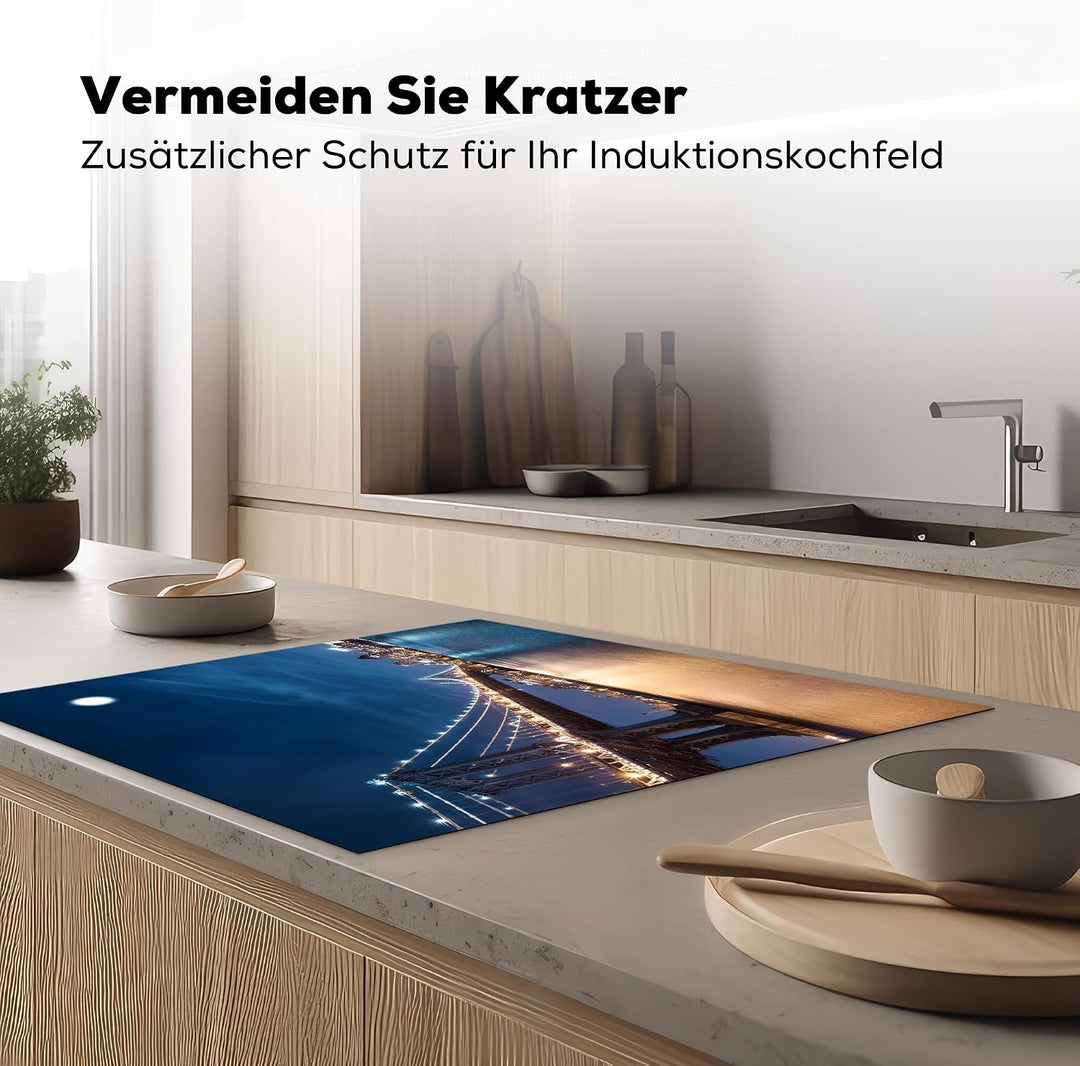 KitchenYeah© Herdabdeckplatte Einteilig Küche Herdabdeckung Induktionsfeld Ceranfeld Herdabdeckplatt