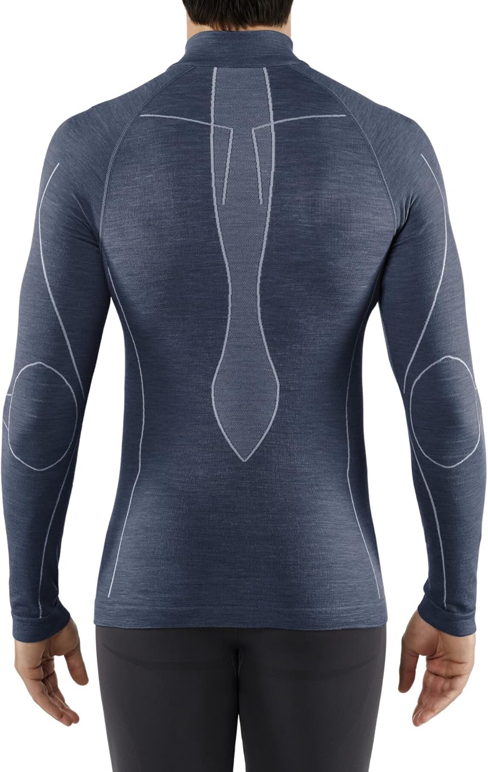 FALKE Herren Wool-Tech High Zip Neck Funktionsshirt Langarm kalte bis sehr kalte Temperaturen Wäsche