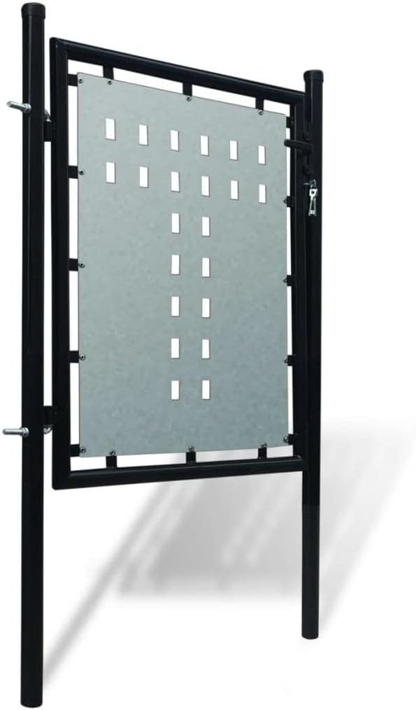 WIFESE Gartentor 100x150 cm Zauntor GartentüR Gartenzaun Doppelstabmattenzaun Gartenzaun Komplettset