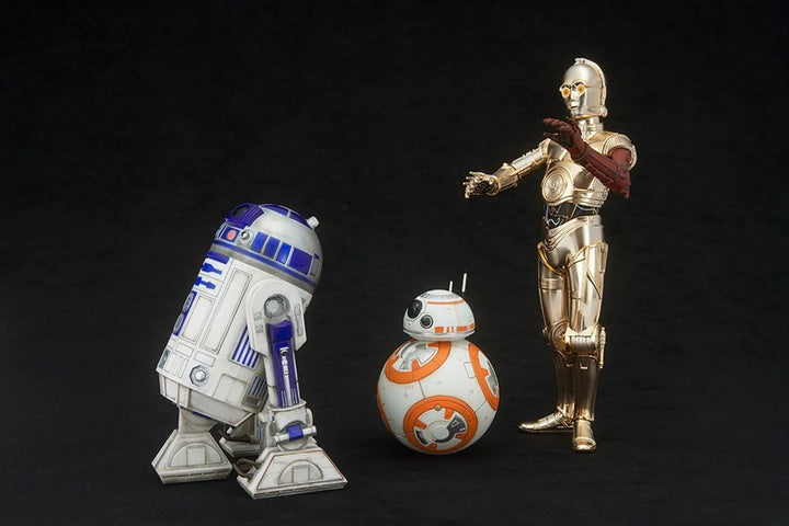 Kotobukiya Star Wars - Episode Vii: C-3Po + R2-D2 + Bb-8 (3 Pack) PVC Statues (1/10)