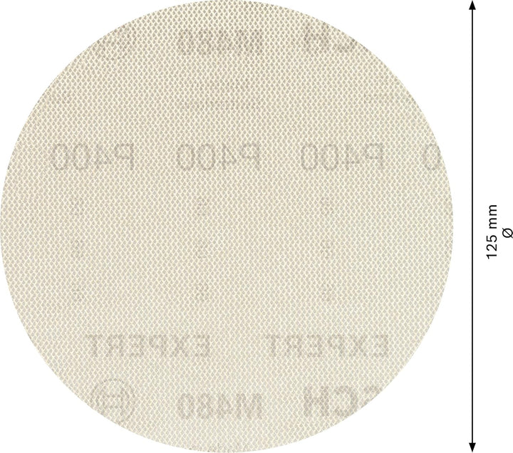 Bosch Professional 50x Expert M480 Schleifnetz (für Hartholz, Farbe auf Holz, Ø 125 mm, Körnung 400,