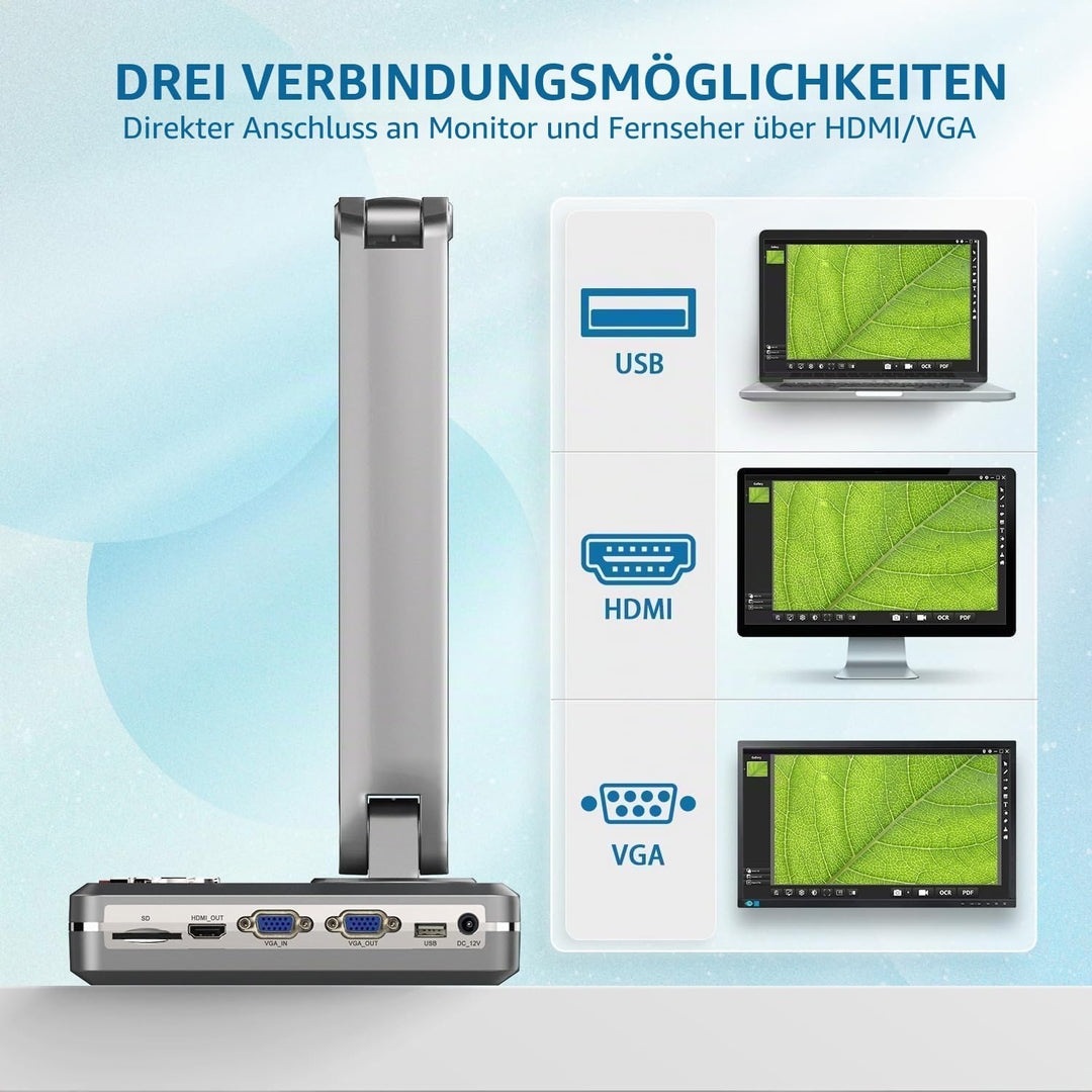JOYUSING 13 MP Dokumentenkamera, VGA/HDMI/USB, DREI Modi Visualizer für Lehrer, kompatibel mit Mac,