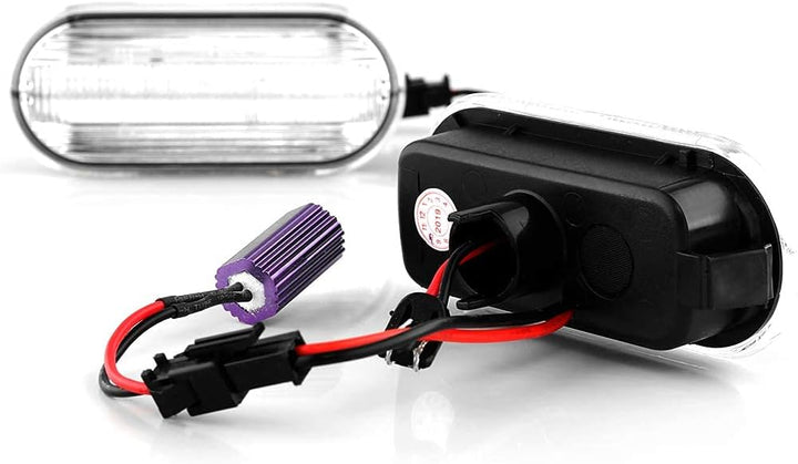 LIGHTDELUX Ersatz für 2 x LED Blinkleuchte Blinker Seitenblinker ohne Fehlermeldung mit Zulassung V-