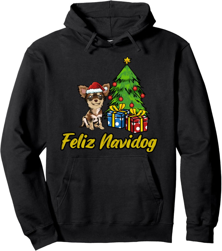 Feliz Navidog Chihuahua Geschenk Hunde Weihnachts Pullover Hoodie