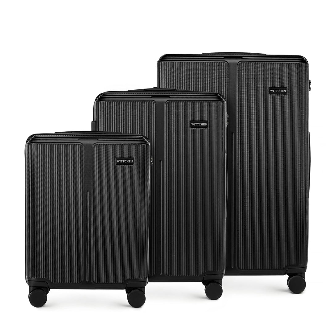 WITTCHEN Stripes Line Kofferset 3-teilig | ABS-Hartschalenkoffer, 4 Rollen 360° | Koffer Set Handgep