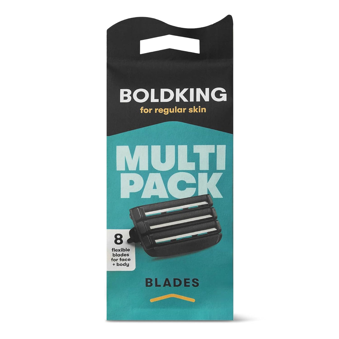Boldking Rasierklingen 8 Stück Regular - Multipack flexible Rasierklinge für Nassrasierer - Rasierkl