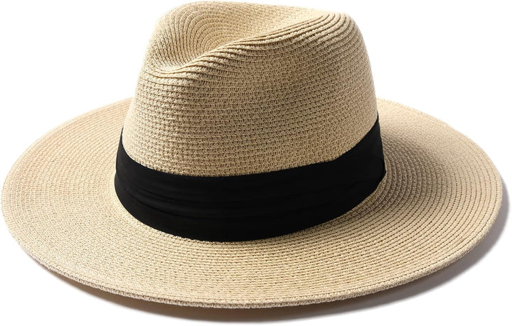 FURTALK Unisex Panamahut Breite Krempe Sonnenhut für Herren und Damen Strandhut UV-Schutz Sommerhut