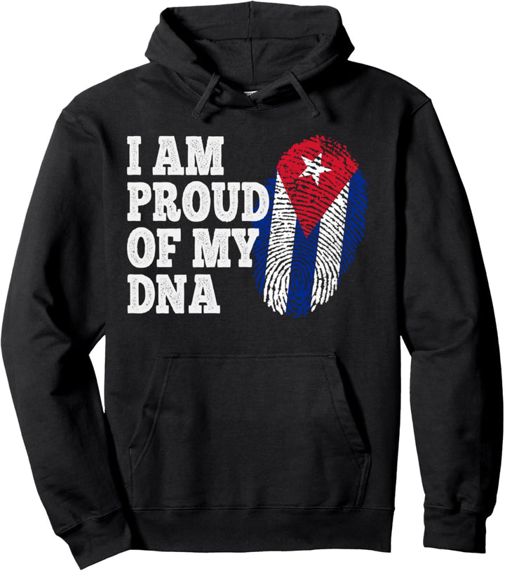 ORGULLOSO DE MI ADN Bandera de Cuba Orgullo cubano Hombre Pullover Hoodie