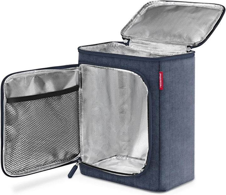 reisenthel coolerbox - Rundum flexibel, praktische Kühltasche mit Zwei Öffnungen herringbone dark bl