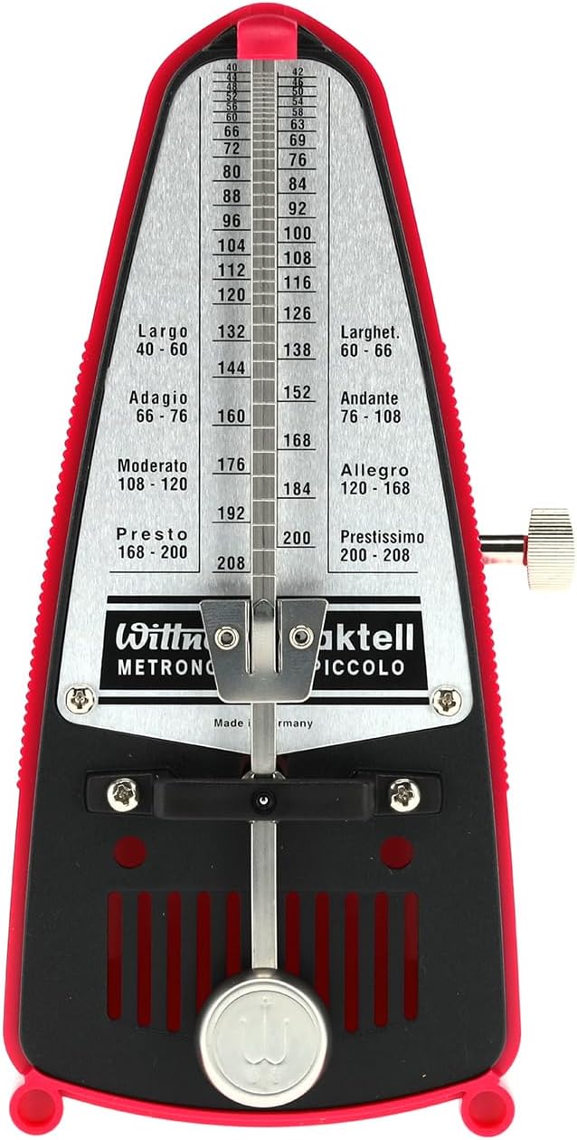 Wittner Metronom 830 361 Kunststoffgehäuse ohne Glocke Taktell Piccolo dunkelrosa dunkelrosa Single,