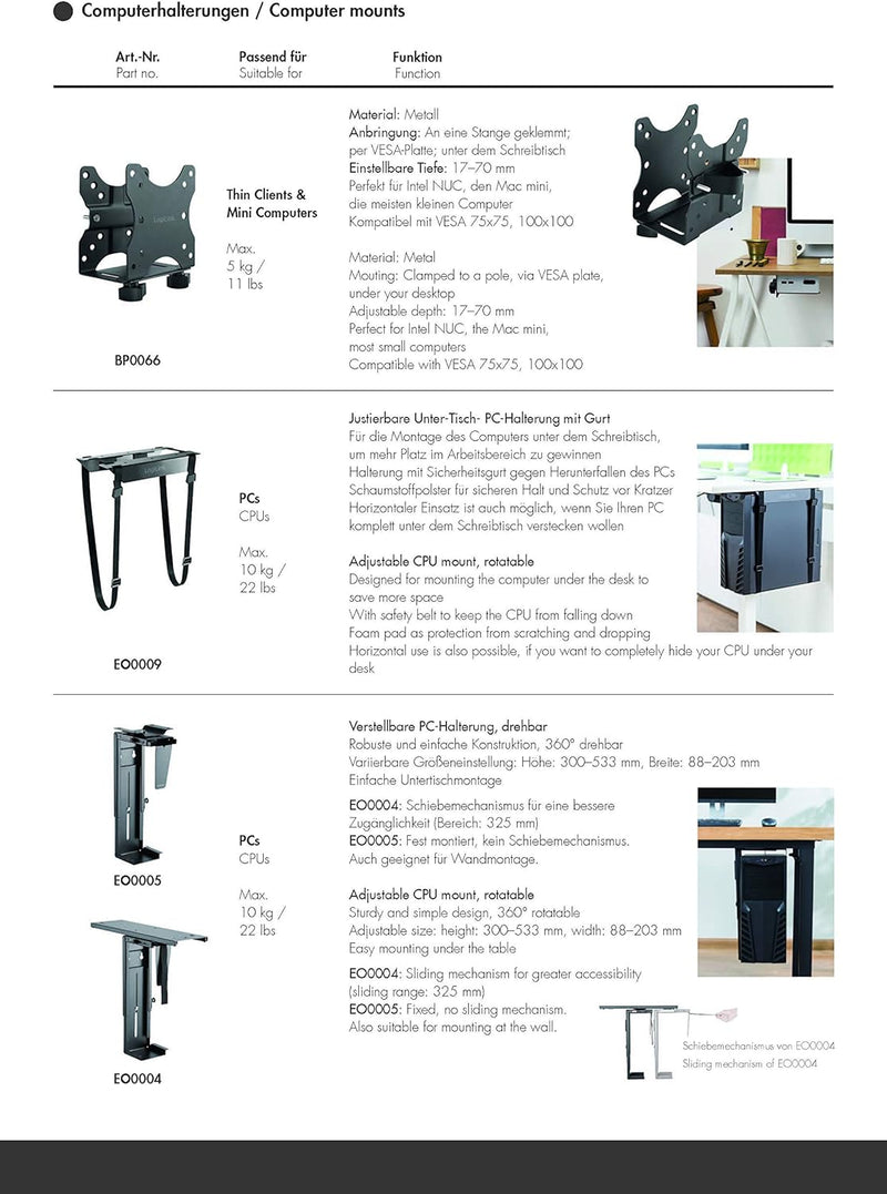 LogiLink TV- Monitorerhöhung aus Stahl & stabiler Spanplatte & EVA Polster (Dicke: 1,2cm), max. Bela