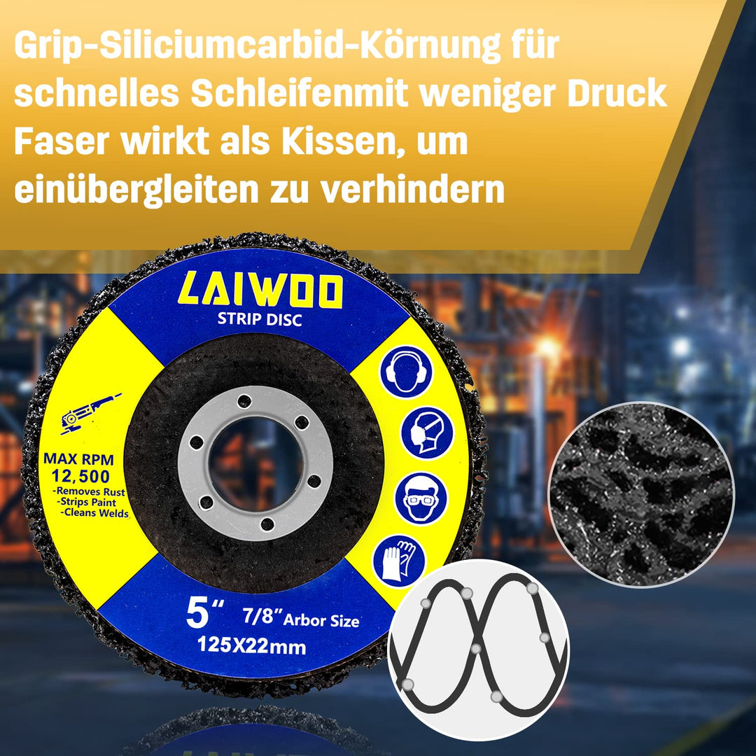 LAIWOO CSD Scheibe Schleifscheibe, Lila Reinigungsscheibe Set, Grobreinigungsscheibe Nylongewebesche