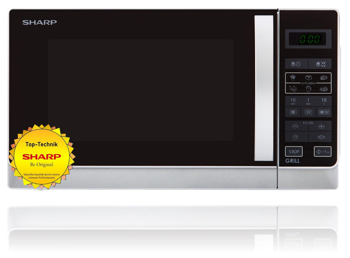 Sharp R642INW 2-in-1 Mikrowelle mit Grill / 20 L / 800 W / 1000 W Quarzgrill / 8 Automatikprogramme