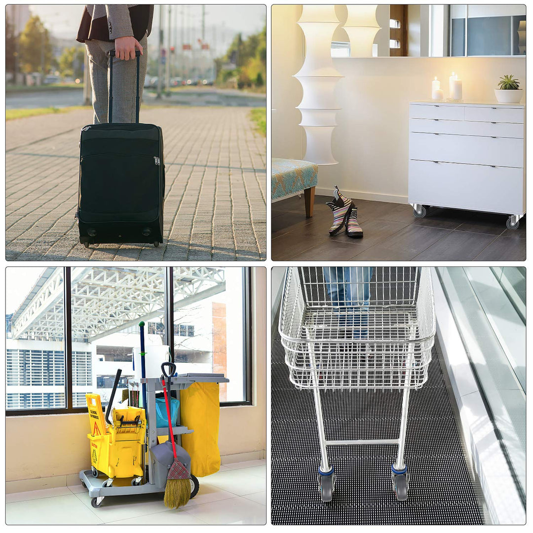 8 Stück Lenkrollen,Ø50mm Schwerlastrollen,gummi Möbelrollen,Transportrollen mit 32 Schrauben,Räder f