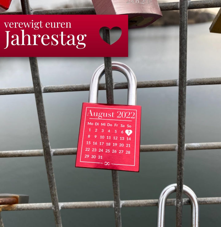 Liebesschloss mit Gravur und Schlüssel Geschenkfreude - kleines Geschenk Weihnachten Schloss mit Gra