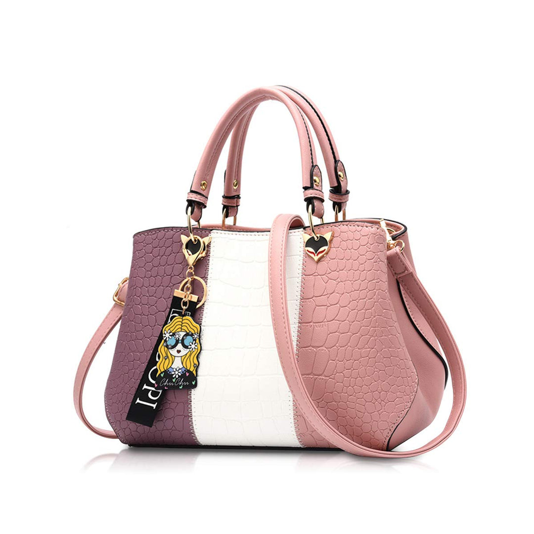NICOLE & DORIS 2024 Neue Frauen Tasche Damen Leder Handtasche Mode Umhängetasche Mit Pompon abnehmba