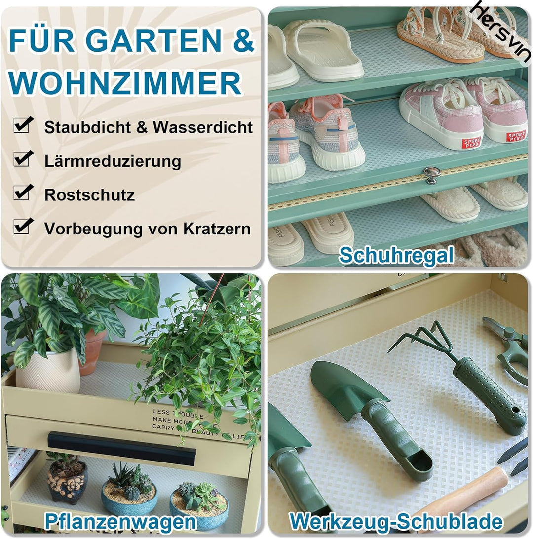 Hersvin Schubladenmatte 60cmx500cm Schrankpapier Schubladeneinlage Eva Wasserfest Nicht Klebende Unt