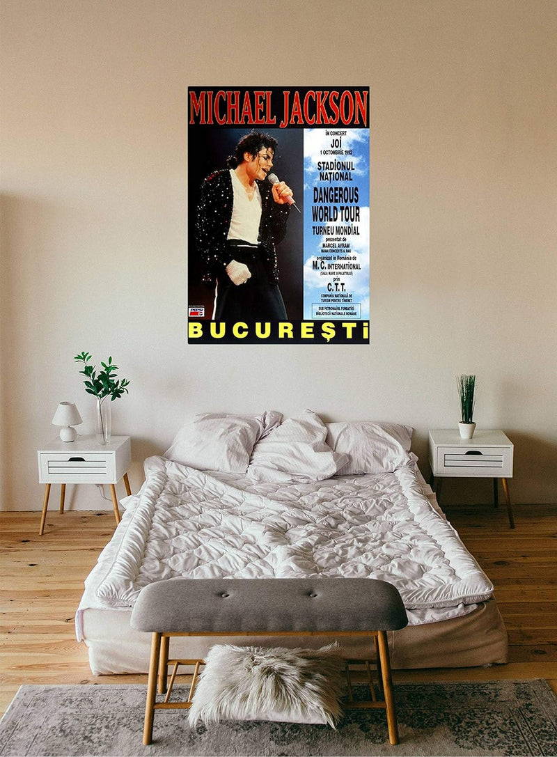 Michael Jackson - Live In, Bucharest 1992 » Konzertplakat/Premium Poster | Live Konzert Veranstaltun