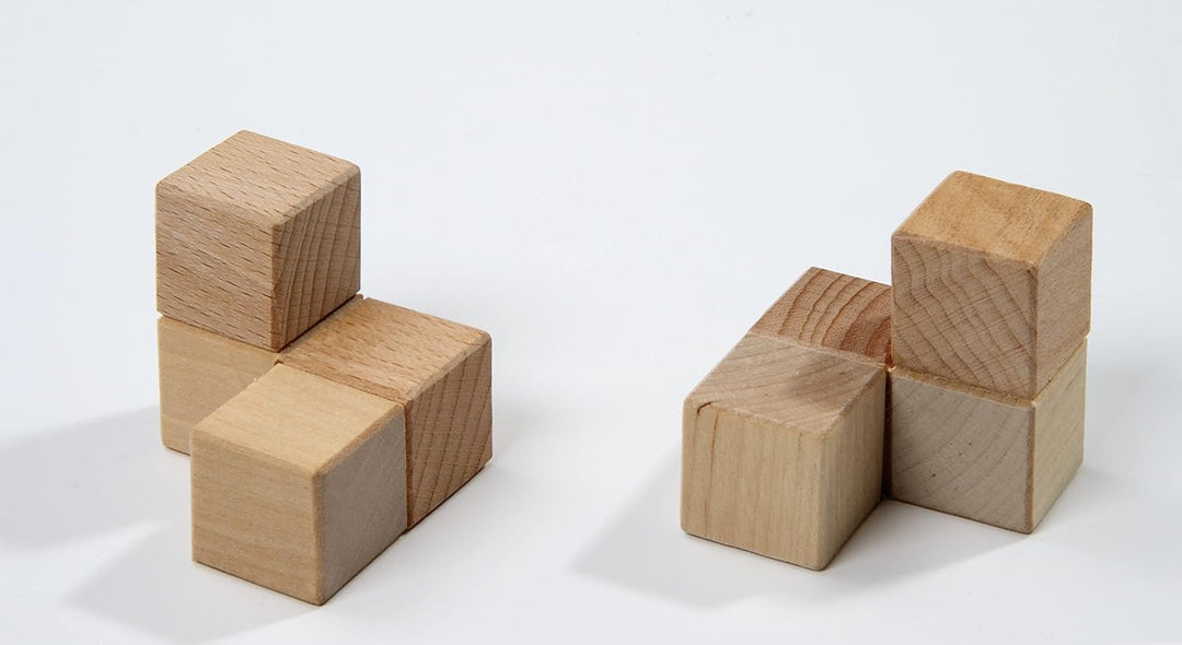 Betzold - Soma-Würfel, 150 Holz-Würfel, naturbelassen - Bausteine Holzklötze Mehrfarbig, Mehrfarbig