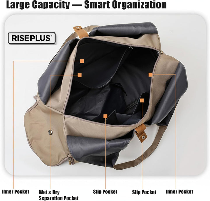 Yogatasche Sporttasche Damen Herren mit Schuhfach &amp; Nassfach – Yoga Tasche Fitnesstasche Trainingsta