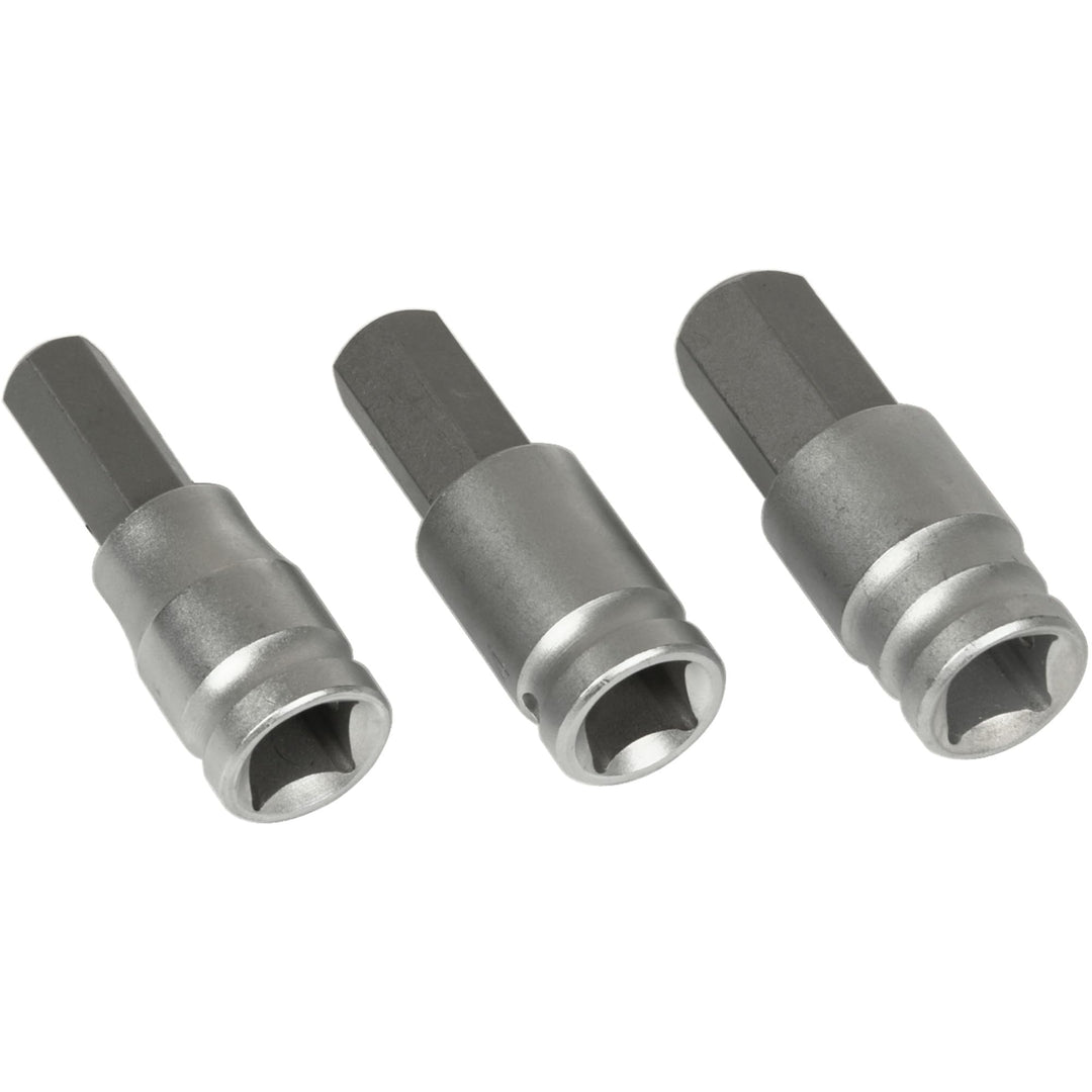 Performance Tool W86023 sockets 3pc Large Hex Bit Socket Set, 3pc Large Hex Bit Socket Set
