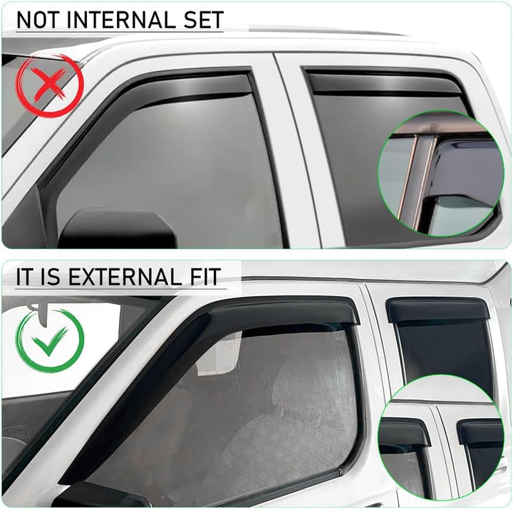 JHCHAN Windabweiser Regenabweiser für Nissan NAVARA D22 Nissan Navara np300 1997-2005 4×4 Pickup Dop