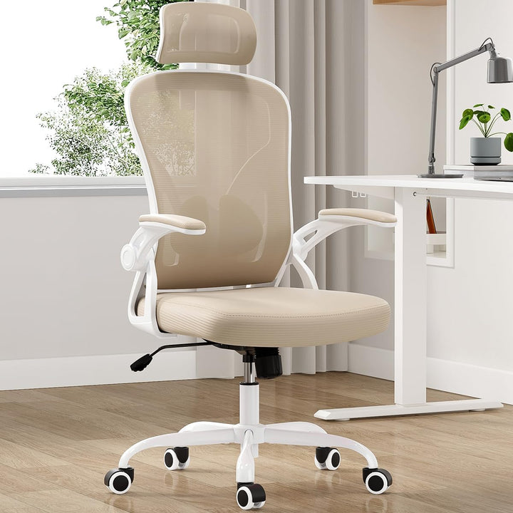 Farini Ergonomischer Stuhl mit Armlehne Büro Schreibtischstuhl mit Rollen Bequemer Home Office Stuhl