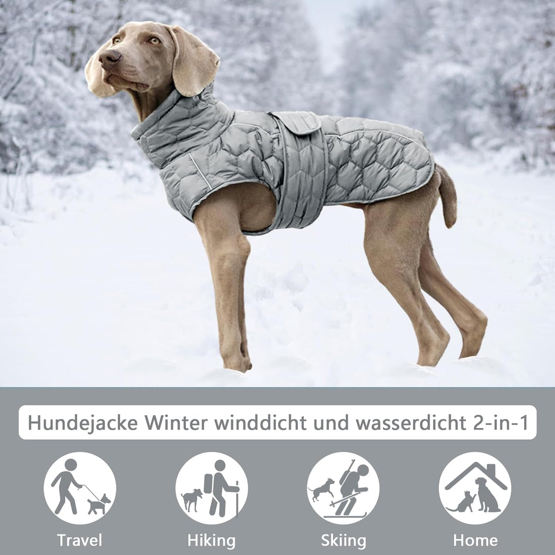 Aiboria Hundejacke Warme Hundemantel Winter Reflektierende Mittelgrosse Welpen Hundepullover Fleece