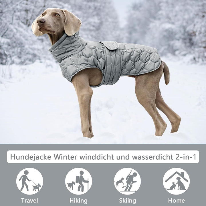 Aiboria Hundejacke Warme Hundemantel Winter Reflektierende Mittelgrosse Welpen Hundepullover Fleece