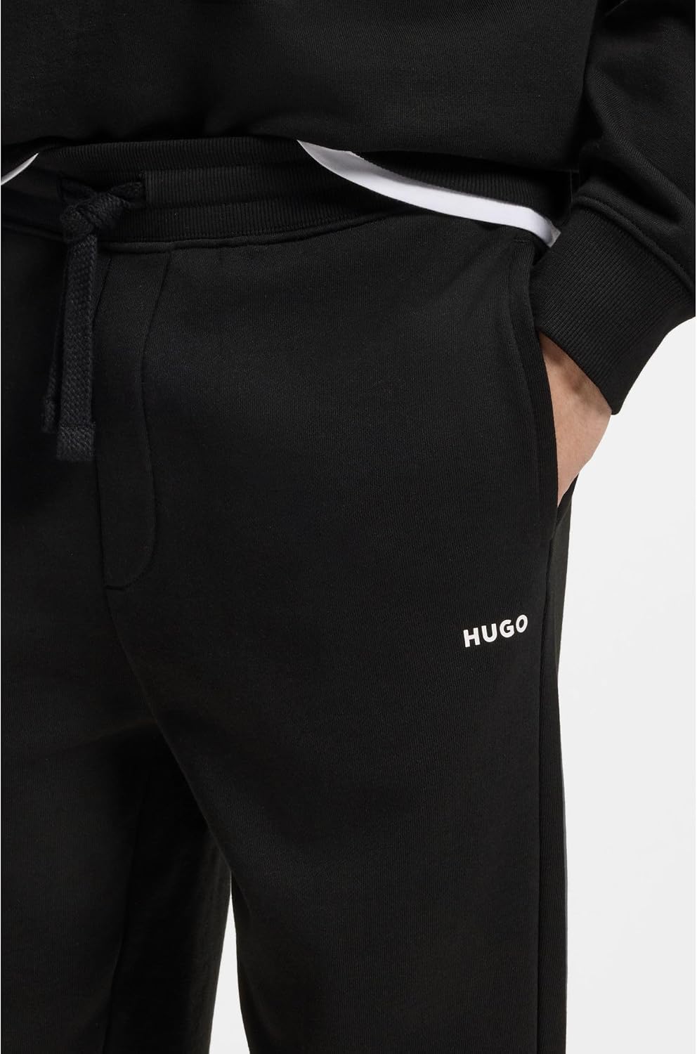 HUGO Herren Dayote232 Jogginghose aus Baumwoll-Terry mit Logo-Print XS Black1, XS Black1