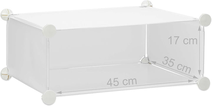 Relaxdays Schuhregal 10 Ebenen, Schuhschrank gross, Steckregal platzsparend, Regal DIY, HxBxT 176 x