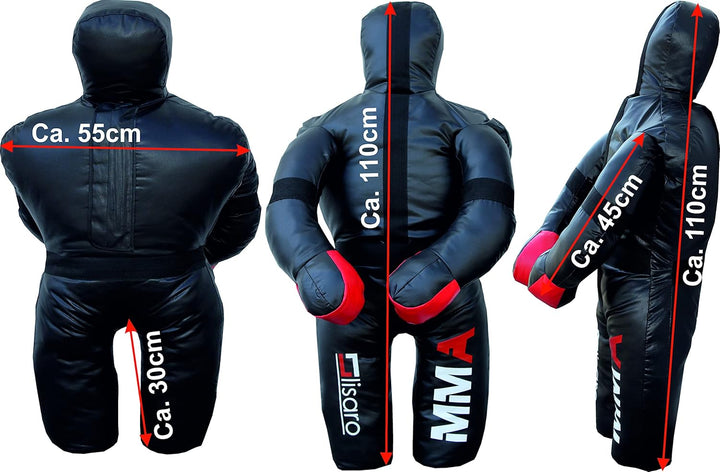 Lisaro Wurfpuppe-Ringerpuppe - Judopuppe Ringerdummy Puppe Werfen Bodenkampf MMA Ringen Gr. 110 cm,