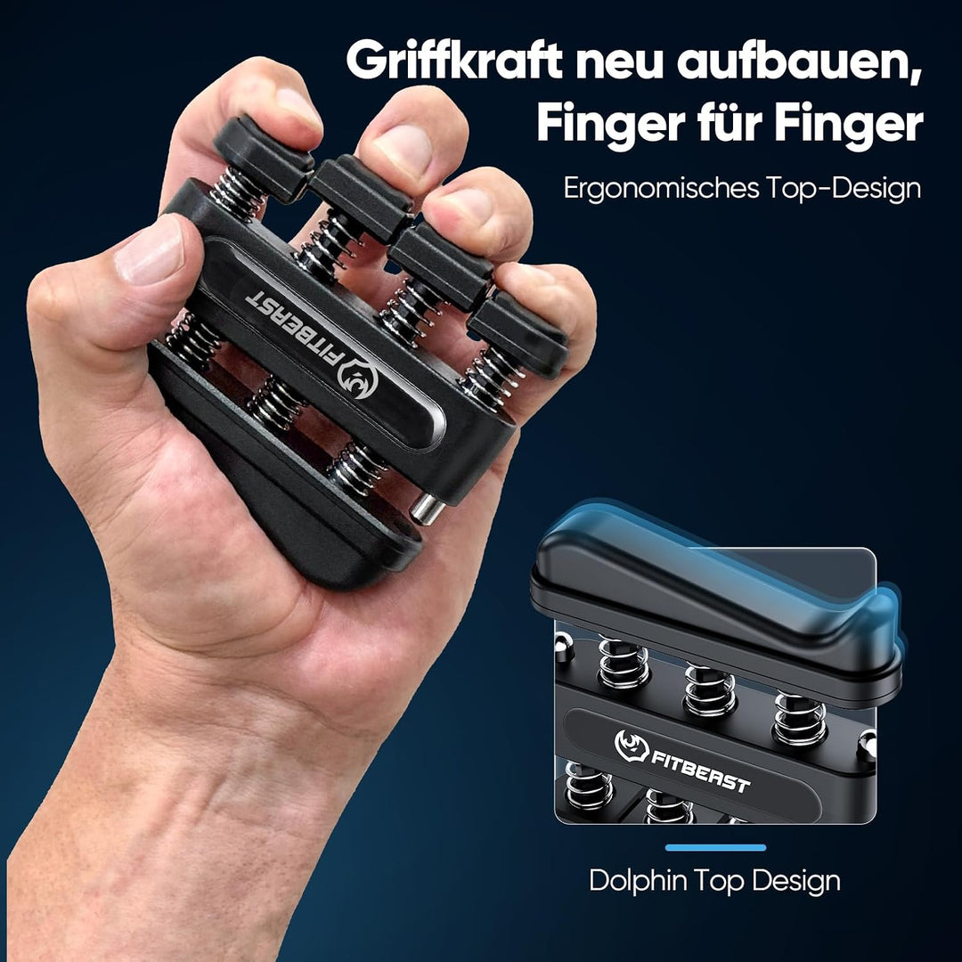FitBeast Griffkraft-Tester mit einstellbarem Griffkrafttrainer &amp; Fingertrainer - Fortschritt verfolg
