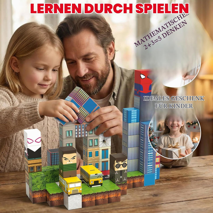 Magnetische Bausteine, 100 Stück 2CM Spider Magnetbausteine Bauwelt Spielzeug für Kinder ab 3 Jahre,