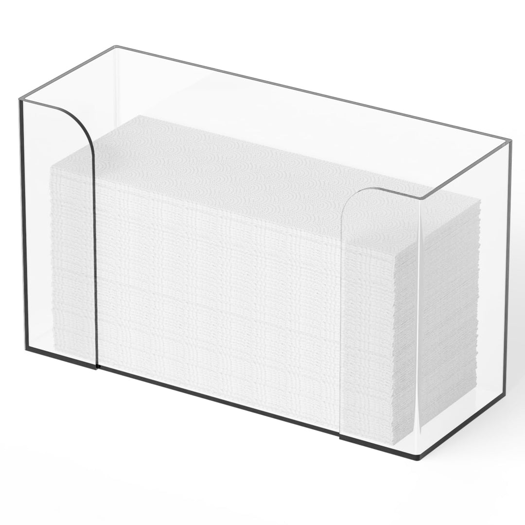 Cq acrylic Papierhandtuchspender für die Arbeitsplatte, gefalteter Papierhandtuchhalter, transparent