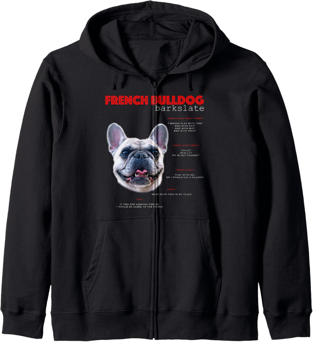Lustige französische Bulldoggen Übersetzung Kapuzenjacke
