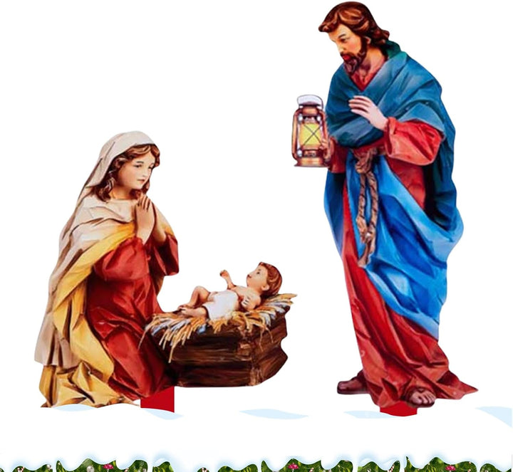 Weihnachtsdekorationen Outdoor Krippe Outdoor Dekoration Acryl Jesus Krippe Weihnachten Hof Display