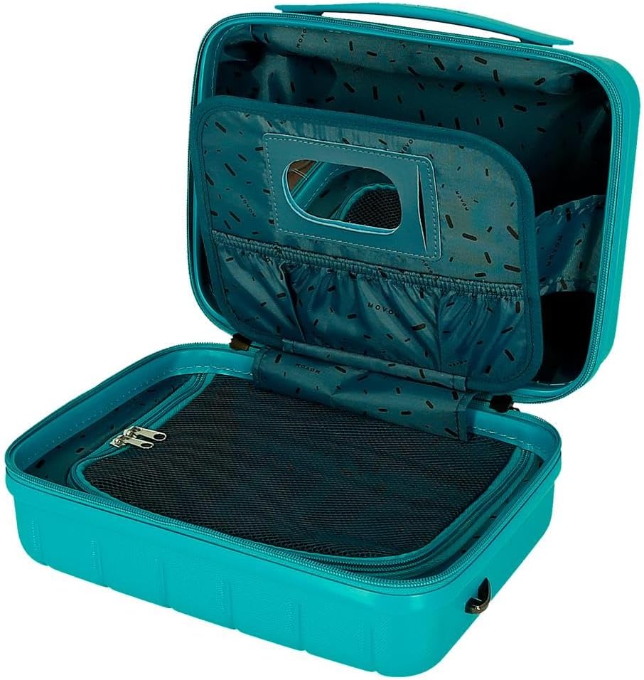MOVOM Wood Trousse de Toilette cabine, bagage, intérieur à Deux compartiments, en ABS résistant et l